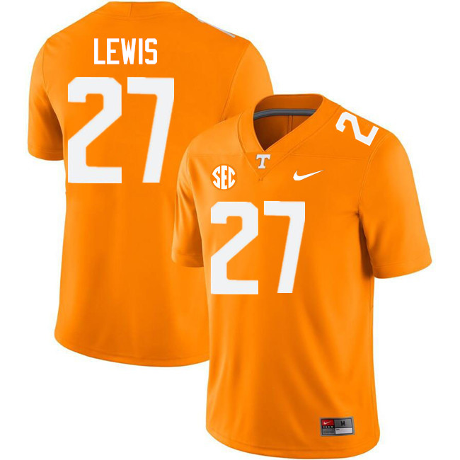 Peyton Lewis Tennessee Jersey,Tennessee Volunteers #27 Peyton Lewis College Jersey,Uniforms-Orange